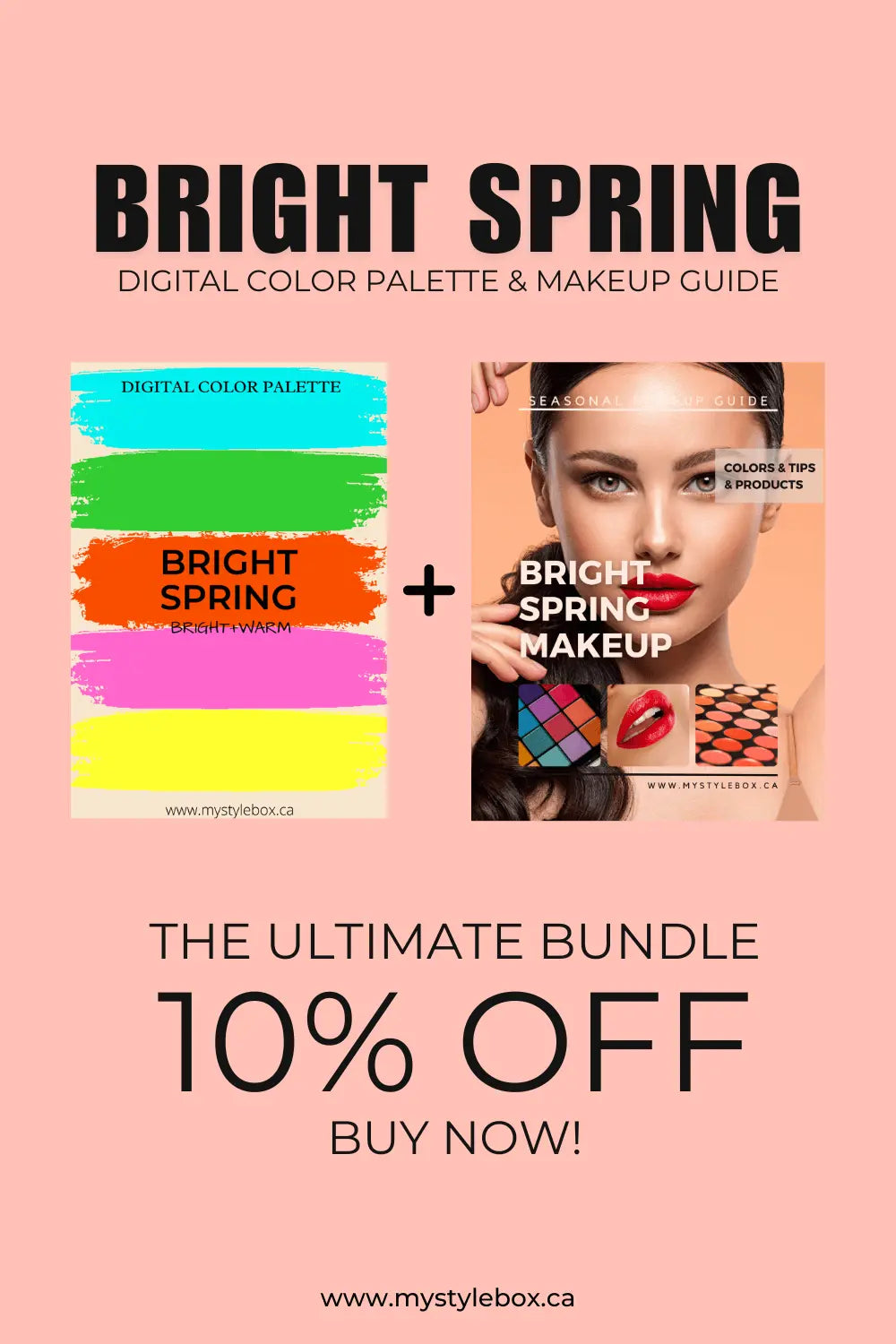 Bright Spring Digital Color Palette and Makeup Guide