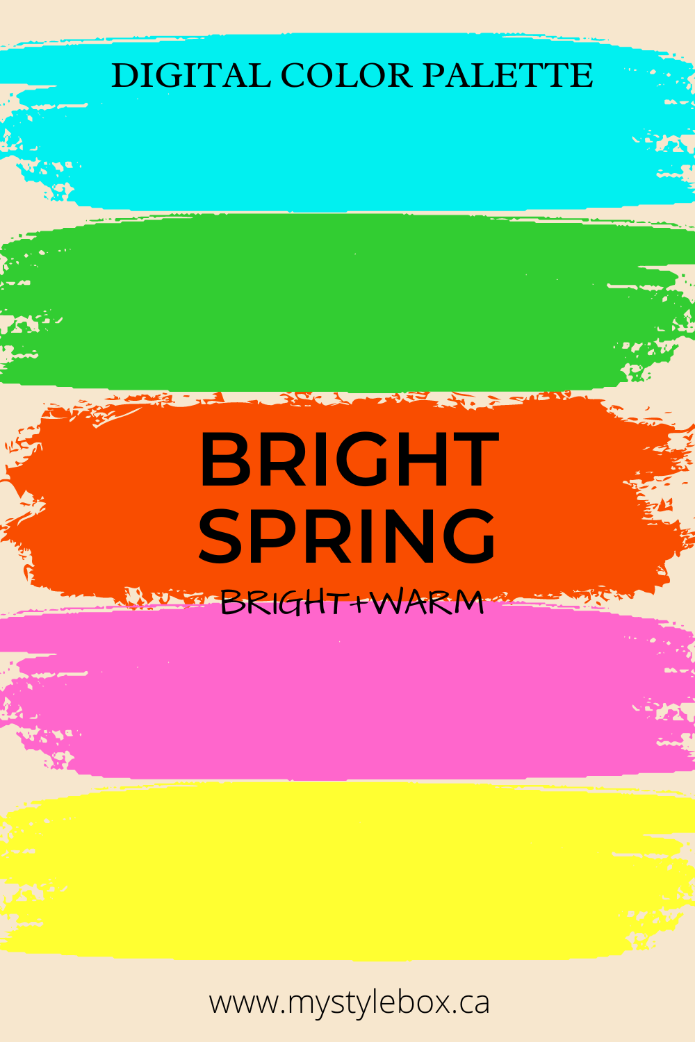 Bright Spring Season Digital Color Palette