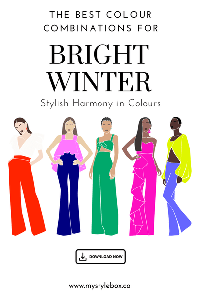 Bright Winter Digital Colour Palette and Colour Combinations Bundle