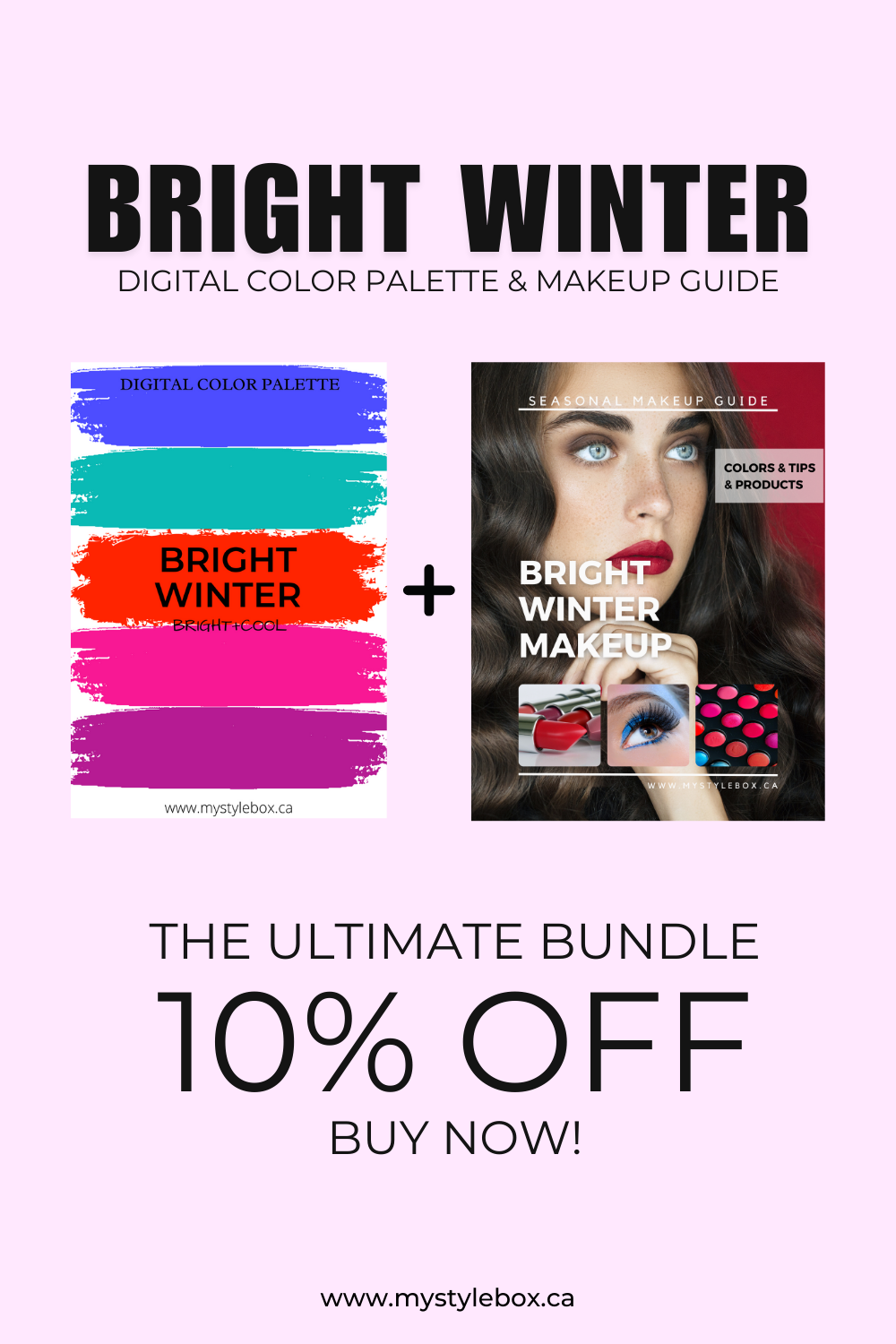 Bright Winter Digital Color Palette and Makeup Guide