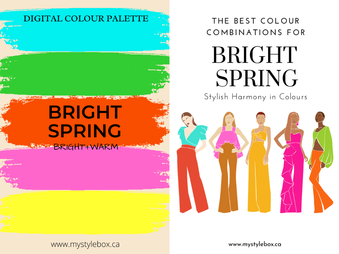 Bright Spring Digital Colour Palette and Colour Combinations Bundle
