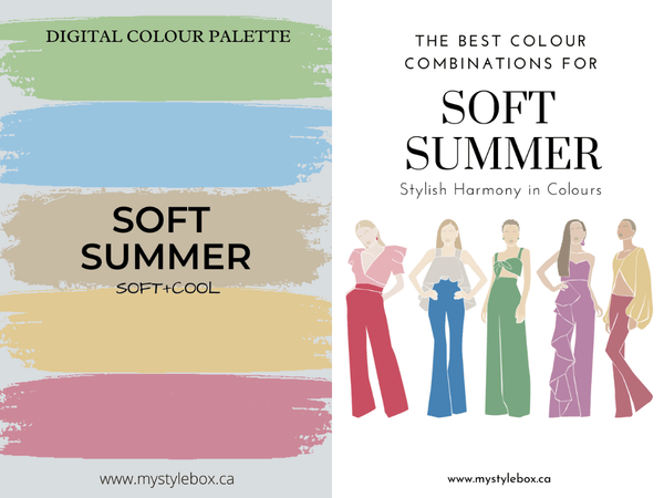 Soft Summer Digital Colour Palette and Colour Combinations Bundle