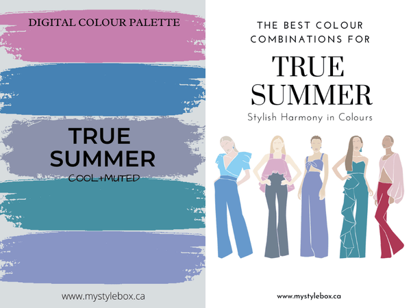 True Summer Digital Colour Palette and Colour Combinations Bundle