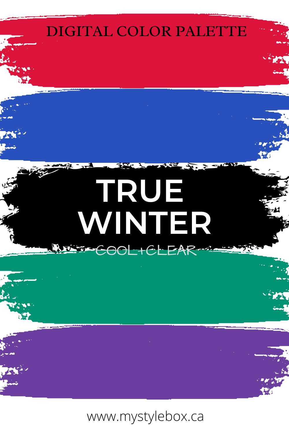 True (Cool) Winter Season Digital Color Palette