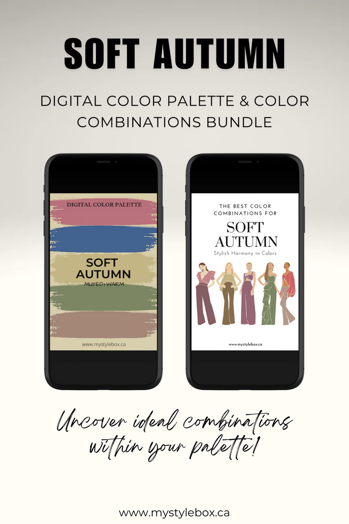 Soft Autumn Digital Color Palette and Color Combinations