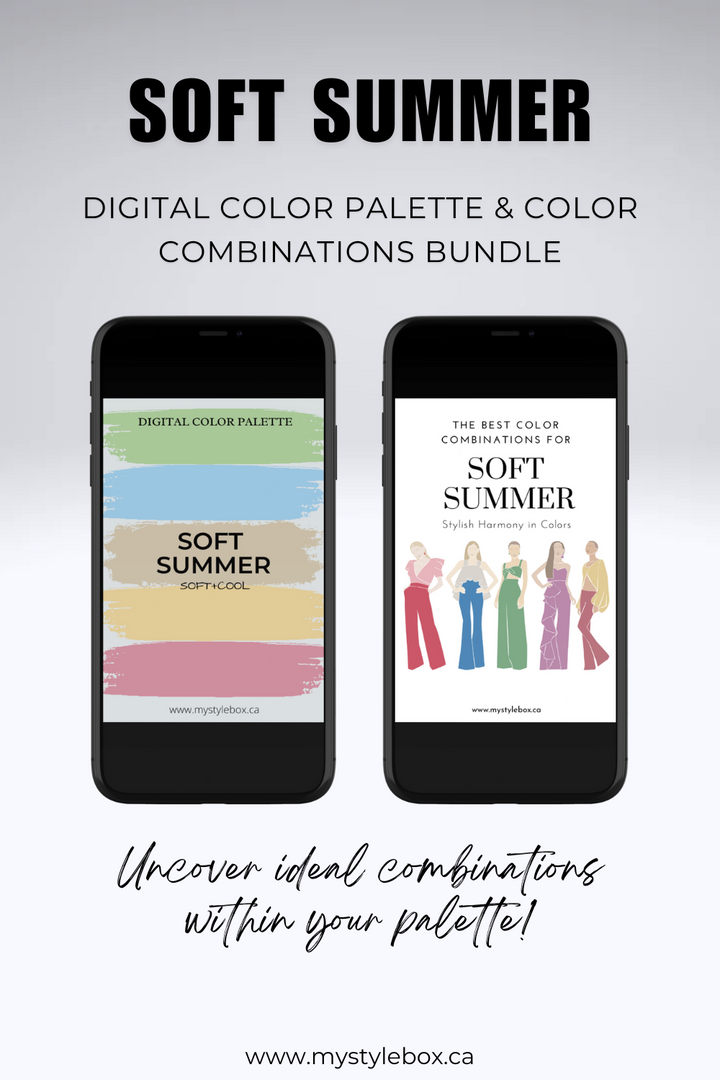 Soft Summer Digital Color Palette and Color Combinations