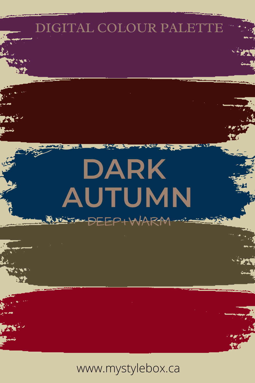 Dark (Deep) Autumn Season Digital Color Palette