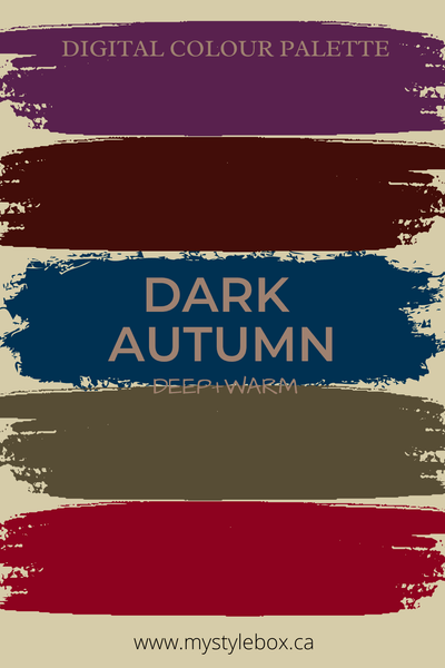 Dark Autumn Digital Colour Palette and Colour Combinations Bundle