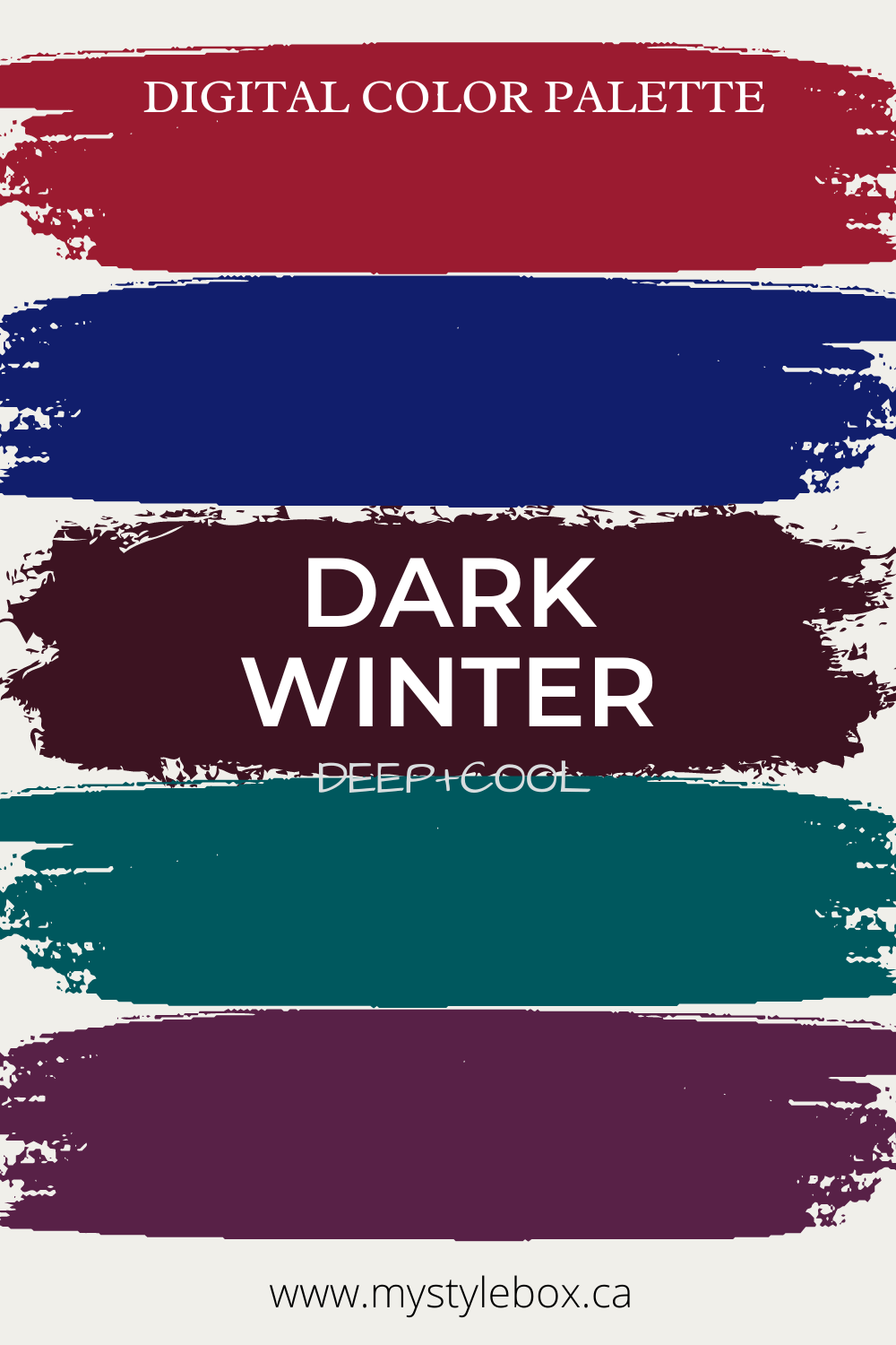 Dark (Deep) Winter Season Digital Color Palette