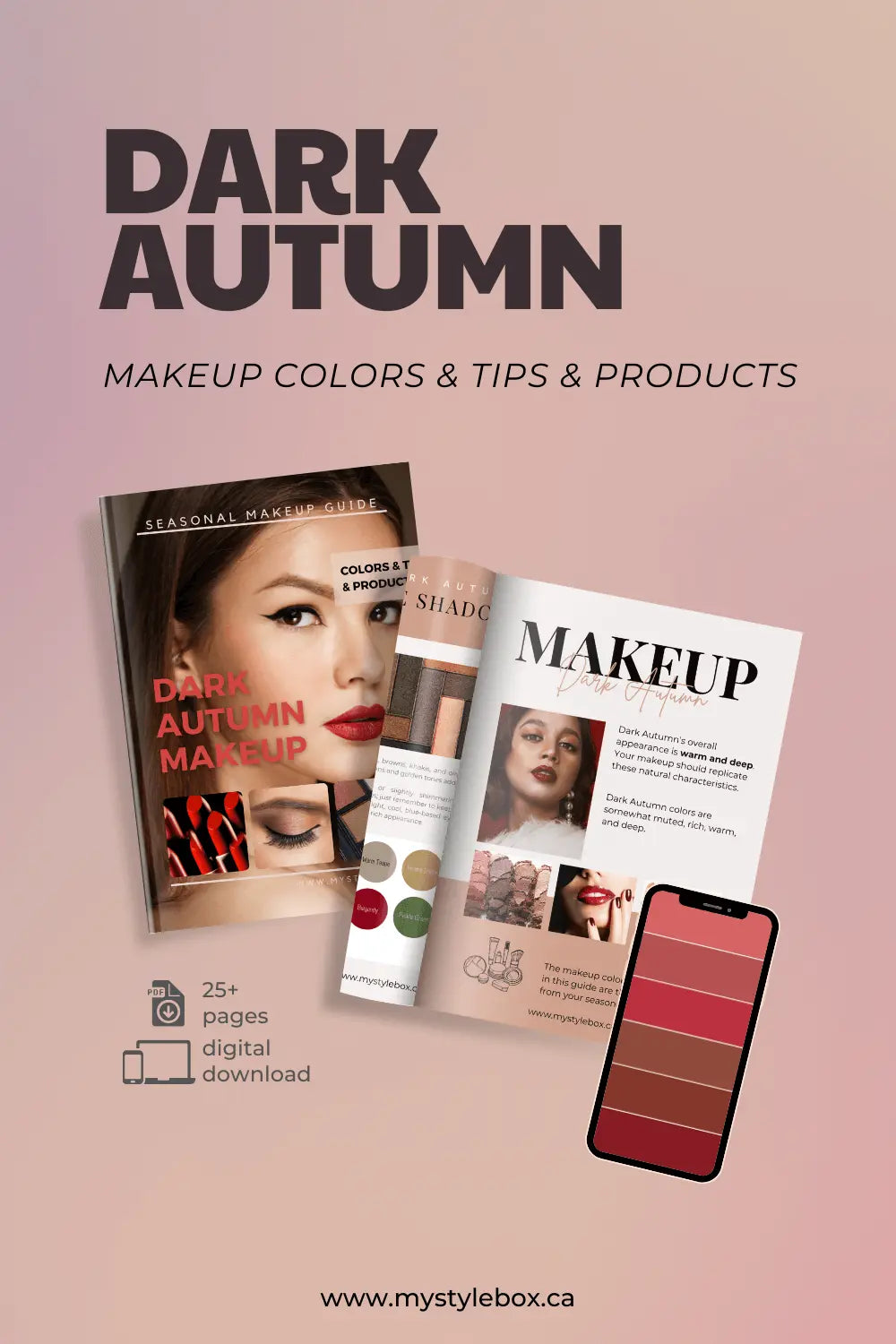 Dark (Deep) Autumn Color Season Makeup Guide