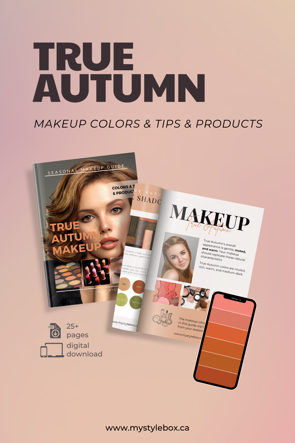 True (Warm) Autumn Color Season Makeup Guide