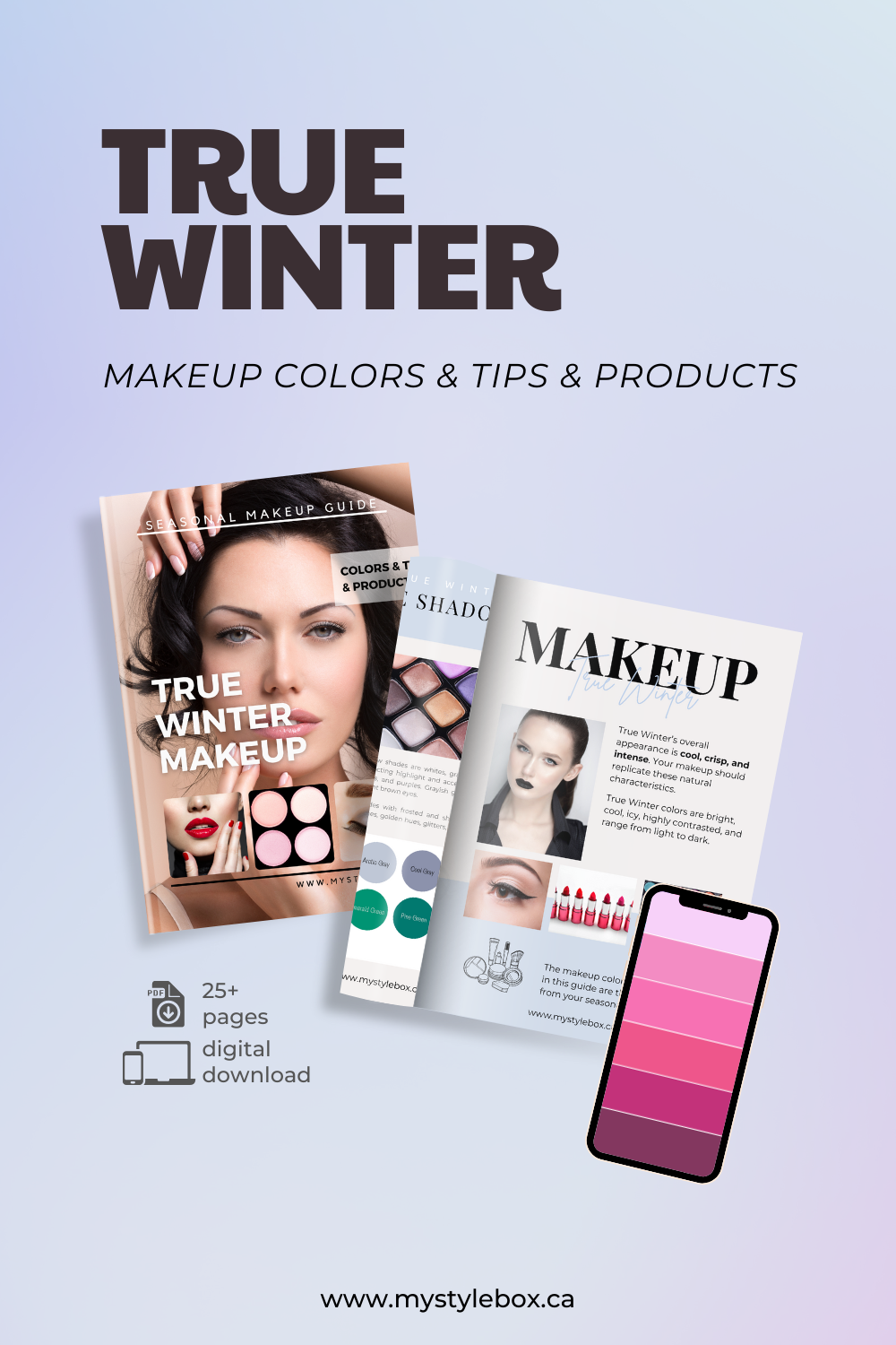 True (Cool) Winter Color Season Makeup Guide