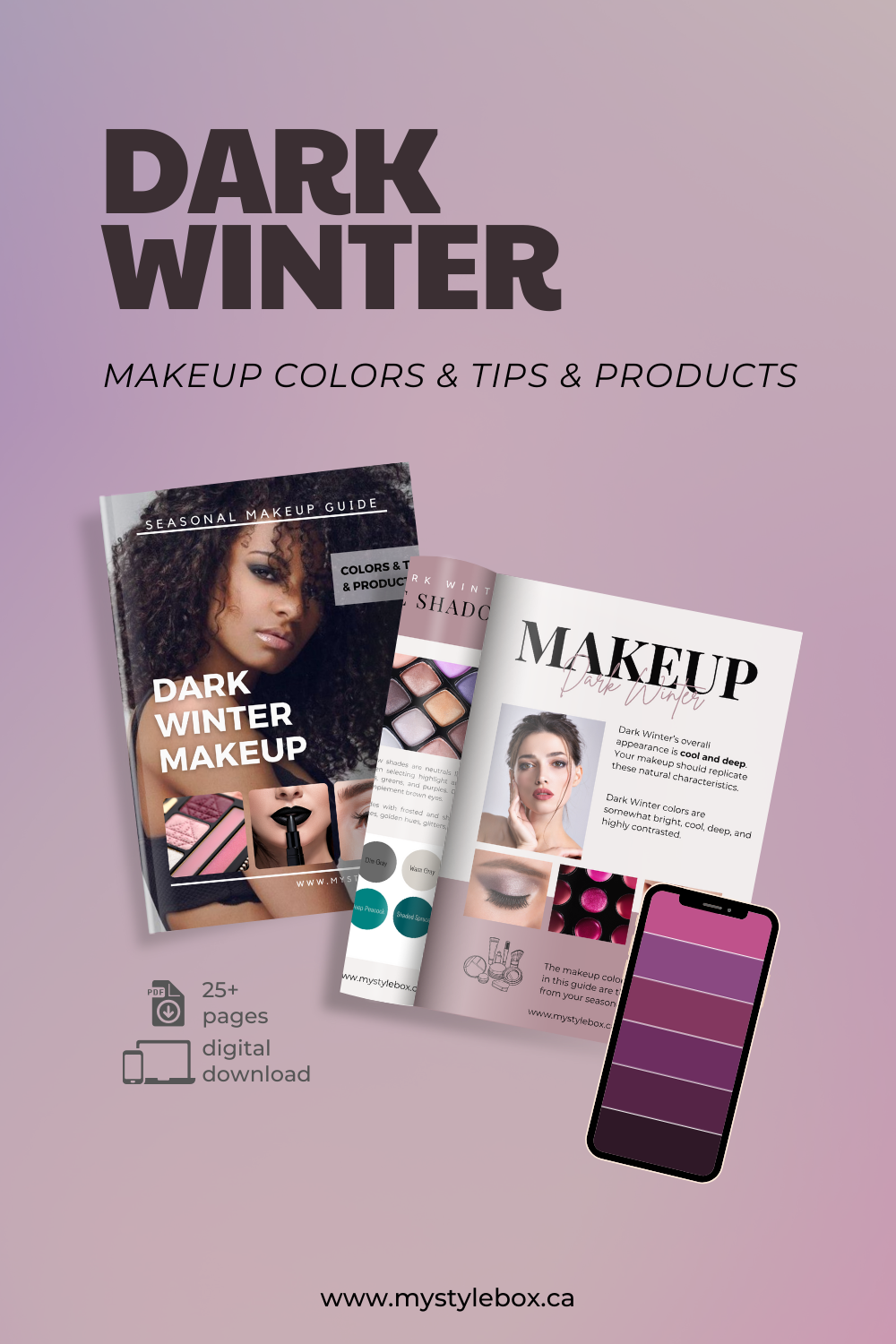 Dark (Deep) Winter Color Season Makeup Guide
