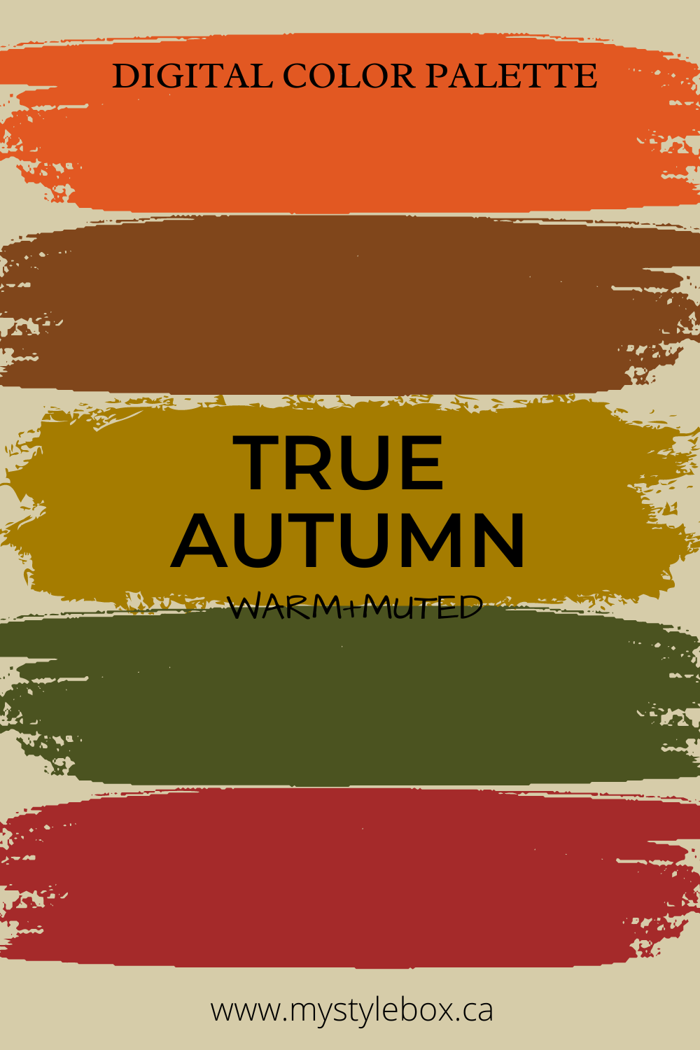 True (Warm) Autumn Season Digital Color Palette