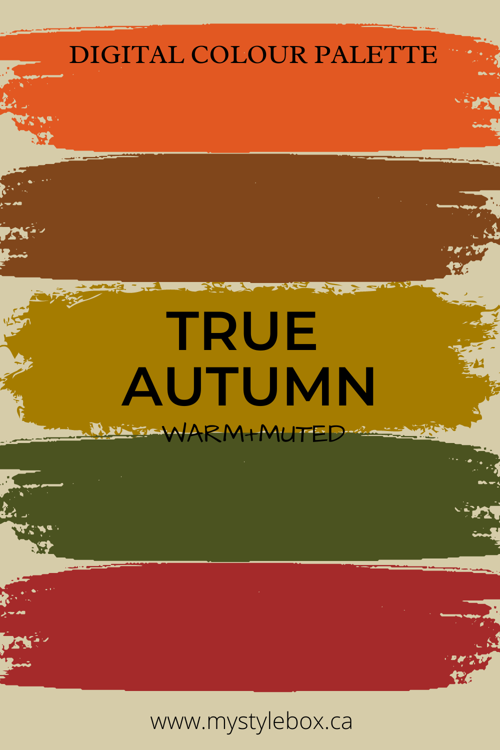 True (Warm) Autumn Season Digital Color Palette