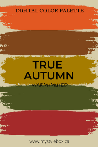 True (Warm) Autumn Season Digital Color Palette