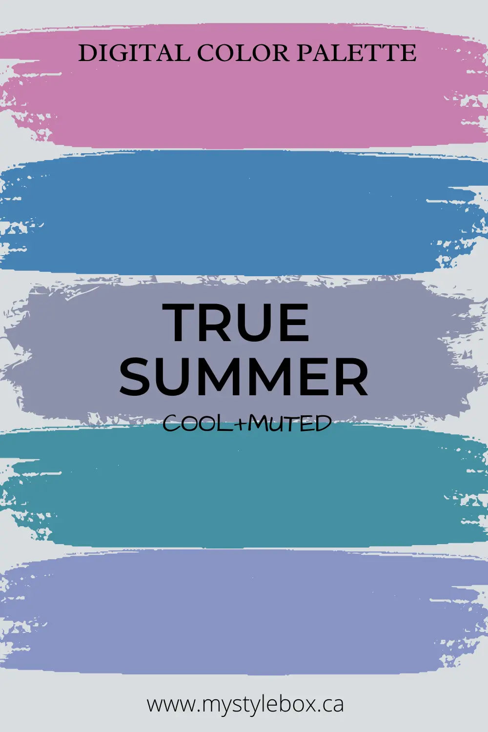 True (Cool) Summer Season Digital Color Palette