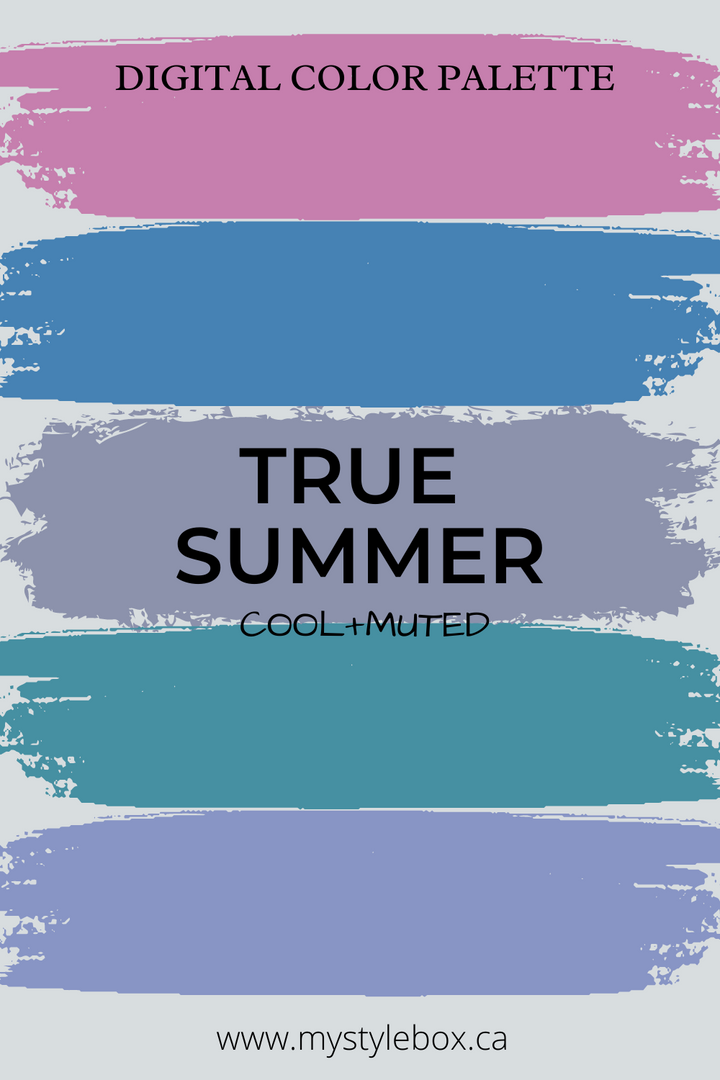 True (Cool) Summer Season Digital Color Palette