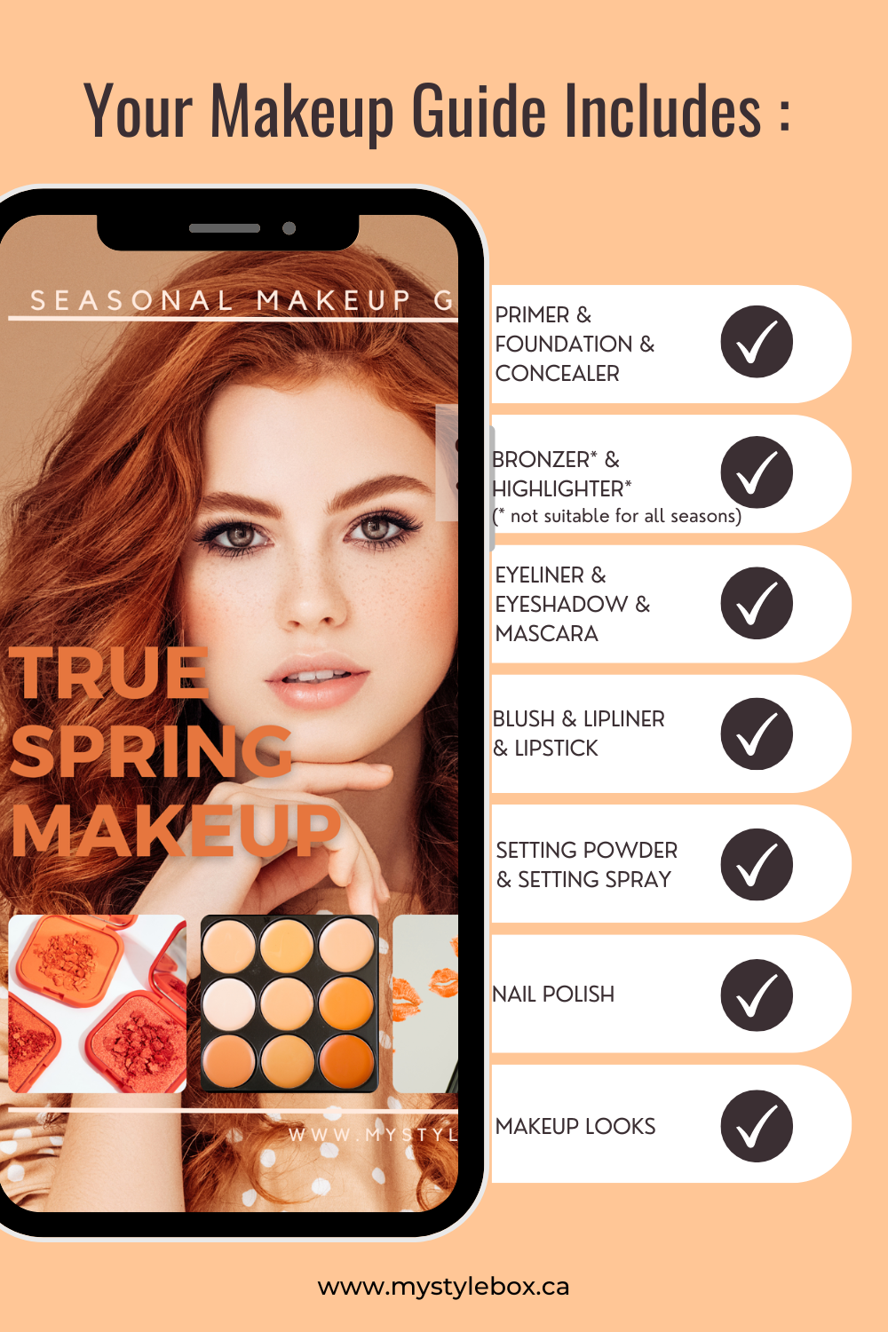 True (Warm) Spring Color Season Makeup Guide