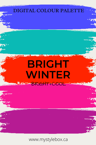 Bright Winter Season Digital Color Palette