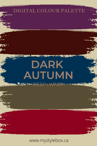 Dark/Deep Autumn Season Digital Color Palette