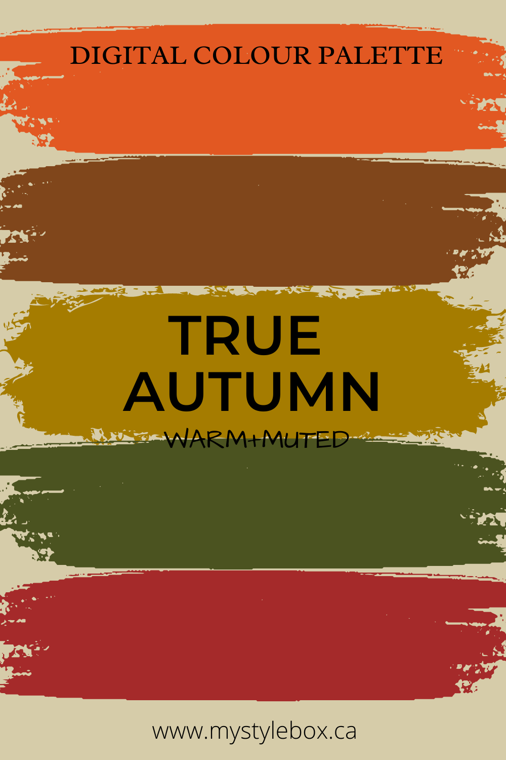 True Autumn Season Digital Color Palette